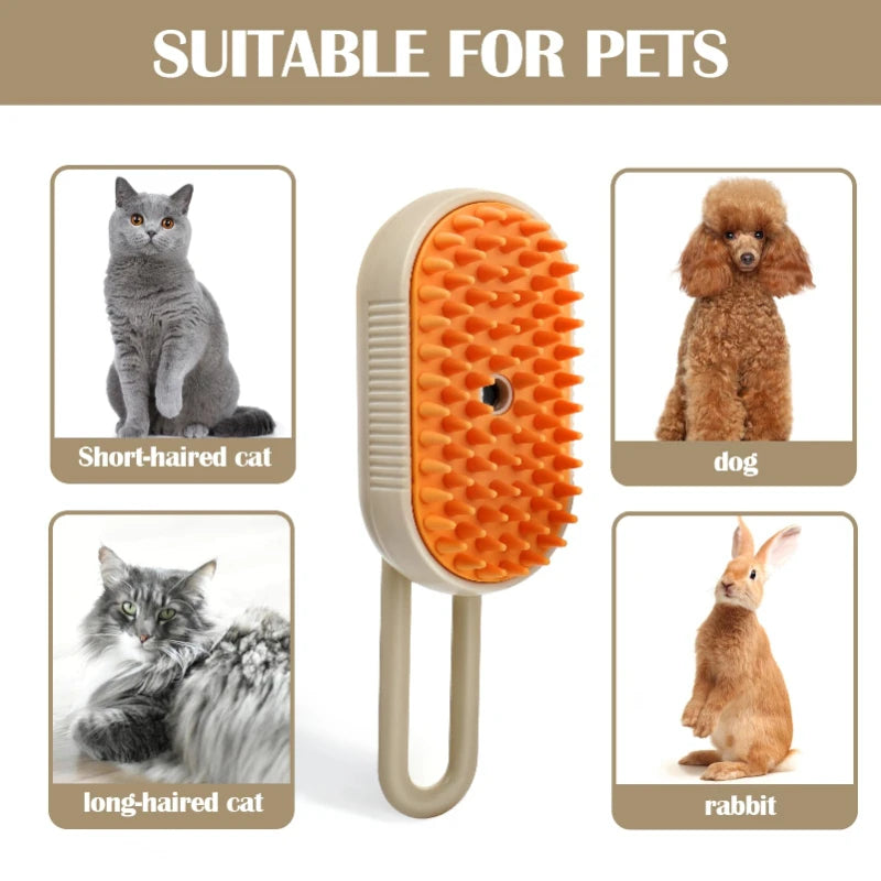 Cat Brush Hair Remover Cat Steam Brush Electric Cleaning Brush Glove for Dogs Removes Take Out Hairs Vapir Cat Accessories