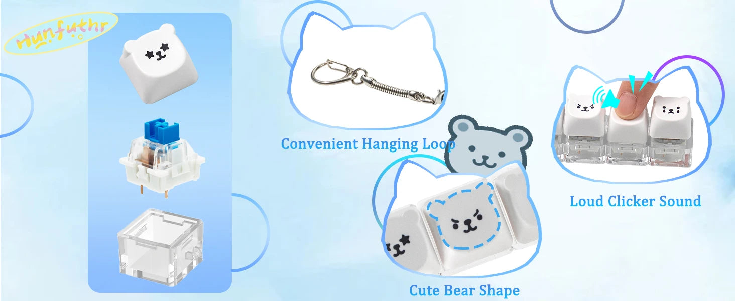 4 Keys Keyboard Fidget Toys Keyboard Clicker Keychain Fidget Sensory Fun Toys for Anxiety Decompression Keyboard Fidget Clicker