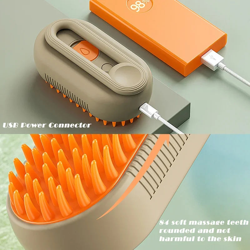 Cat Brush Hair Remover Cat Steam Brush Electric Cleaning Brush Glove for Dogs Removes Take Out Hairs Vapir Cat Accessories