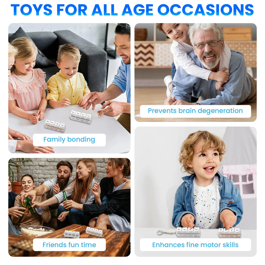 4 Keys Keyboard Fidget Toys Keyboard Clicker Keychain Fidget Sensory Fun Toys for Anxiety Decompression Keyboard Fidget Clicker