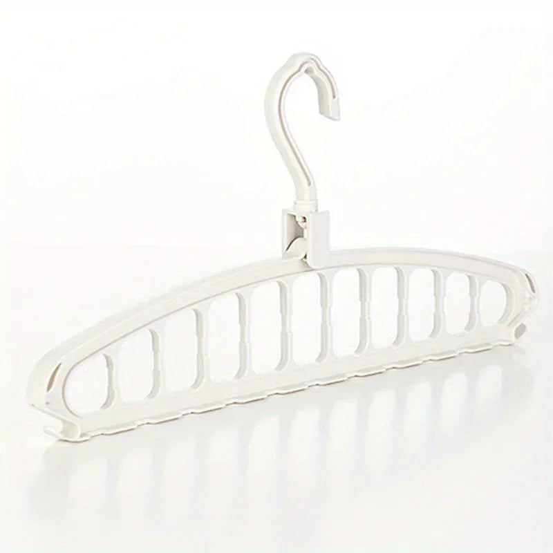 Folding Multi-Hole Clothes Hanger Non-slip Storage Rack Space Saving Clothes Rack Organizers For Wardrobe Jeans Trousers Scarf