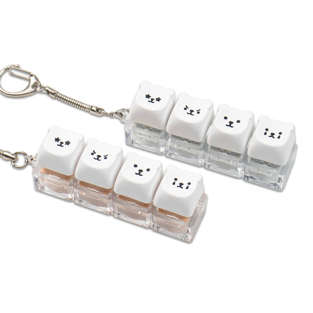 4 Keys Keyboard Fidget Toys Keyboard Clicker Keychain Fidget Sensory Fun Toys for Anxiety Decompression Keyboard Fidget Clicker