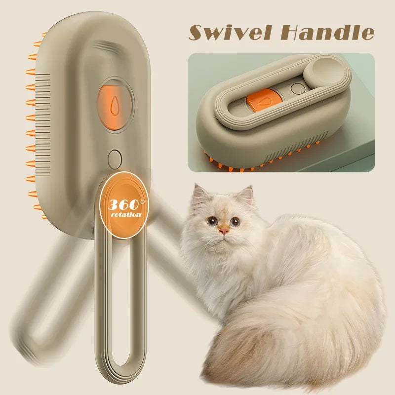 Cat Brush Hair Remover Cat Steam Brush Electric Cleaning Brush Glove for Dogs Removes Take Out Hairs Vapir Cat Accessories